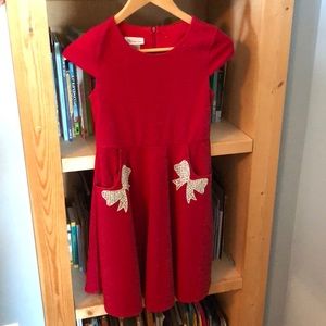 Girls sparkly red dress